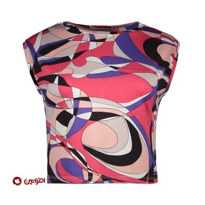 کراپ‌تاپ آستین کوتاه زنانه افراتین مدل نگار کد 1567 رنگ صورتی