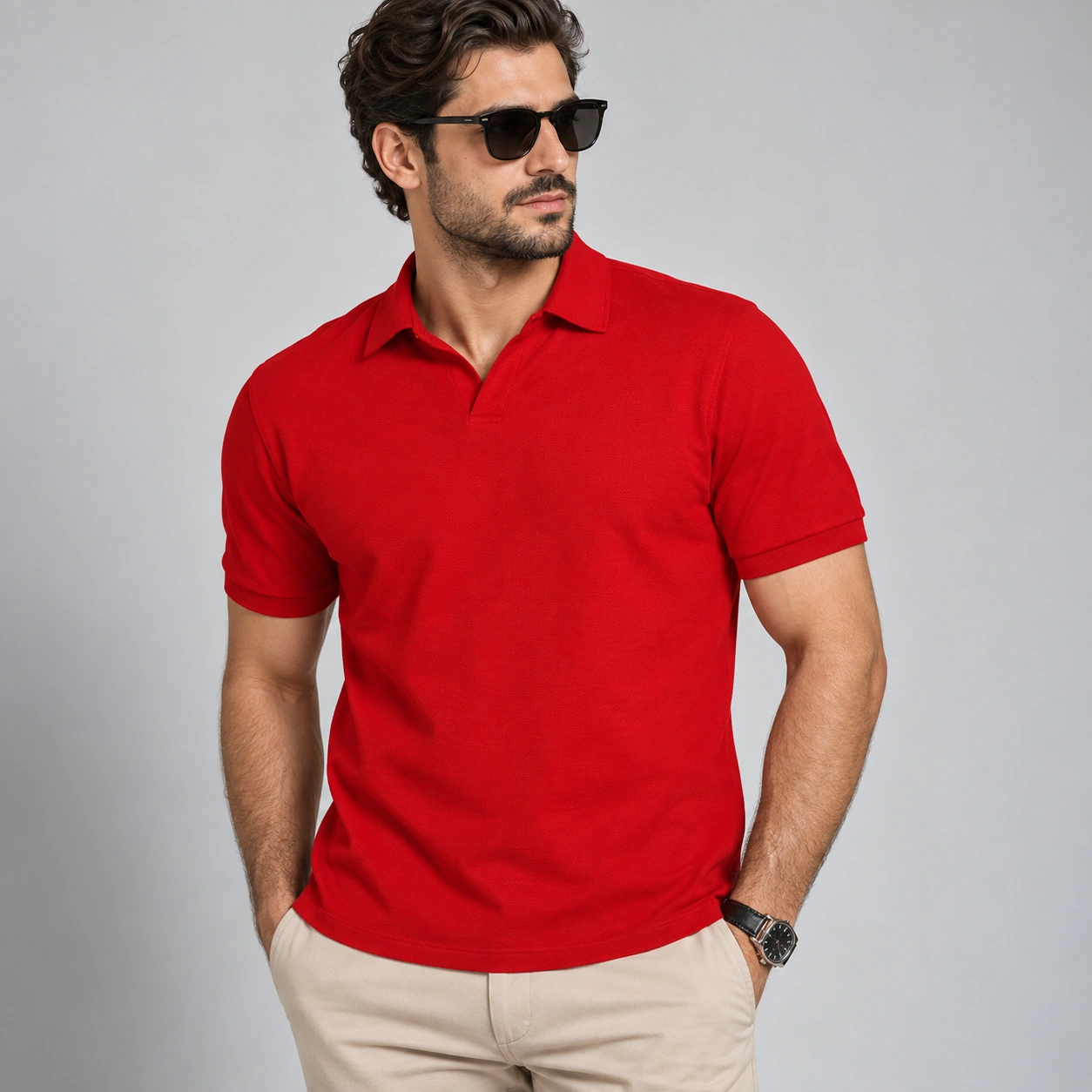men-red-polo-shirt-2618-9.jpg پولوشرت مردانه جودون قرمز کد 2618/9