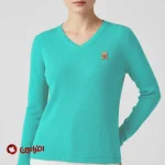 بلوز کبریتی زنانه آستین بلند سبز | کد 7574