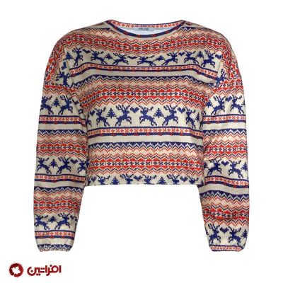 بلوز آستین بلند مدل گوزن افراتین کد 7543