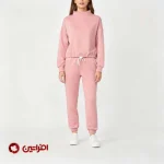 ست سویشرت و شلوار زنانه | دمپاکش دار 6591 صورتی