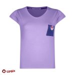 ست تی شرت و شلوارک زنانه افراتین مدل زرپران رنگ بنفش کد 6595