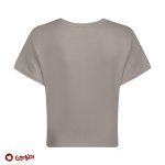 ست تی شرت و شلوارک زنانه افراتین رنگ خاکی 6598