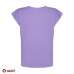ست تی شرت و شلوارک زنانه افراتین مدل زرپران رنگ بنفش کد 6595