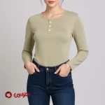 بلوز آستین بلند | مدل 7575 رنگ خاکی