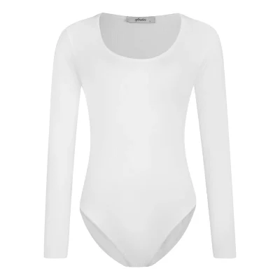 بادی آستین بلند زنانه افراتین کد 9576 رنگ سفید