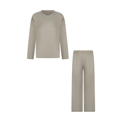 ست بلوز و شلوار زنانه افراتین مدل 6589 رنگ نسکافه‌ای