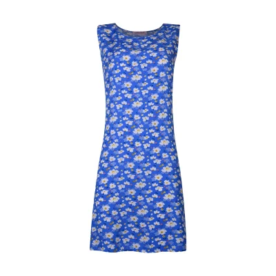 پیراهن زنانه افراتین مدل رعنا گل‌دار رنگ آبی