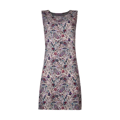 پیراهن زنانه افراتین مدل رعنا ترمه رنگ کرم