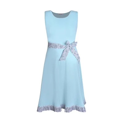 پیراهن زنانه افراتین مدل فیروزه و خاتون کد 9603 رنگ فیروزه ای