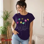 تیشرت زنانه طرح جوجه بنفش | کد 2549 افراتین