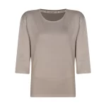 بلوز آستین سه ربع زنانه افراتین مدل 7577 رنگ نسکافه‌ای