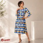 پیراهن زنانه گلدار نخی مدل کژال کد 9602