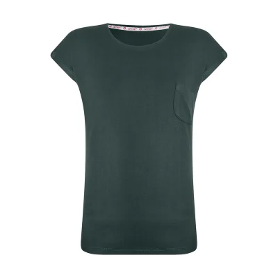 تیشرت آستین کوتاه زنانه افراتین مدل 2619 رنگ یشمی