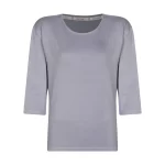 بلوز آستین سه ربع زنانه افراتین مدل 7577 رنگ طوسی