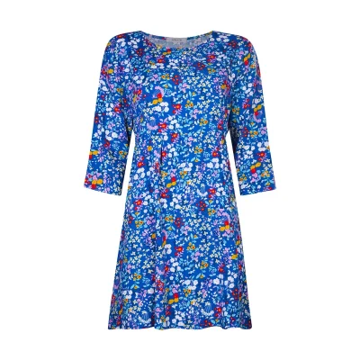 پیراهن یقه گرد زنانه افراتین مدل کژال گل ریز کد 9602