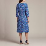 پیراهن زنانه یقه گرد | کژال گل ریز 9602 - Image 2