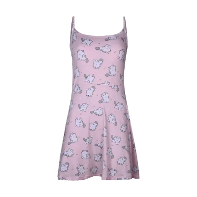 پیراهن بدون آستین راحتی زنانه افراتین مدل گربه متعجب کد 9593