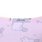 ست کراپ تی شرت آستین کوتاه و شلوارک راحتی زنانه افراتین مدل گربه متعجب کد 6584