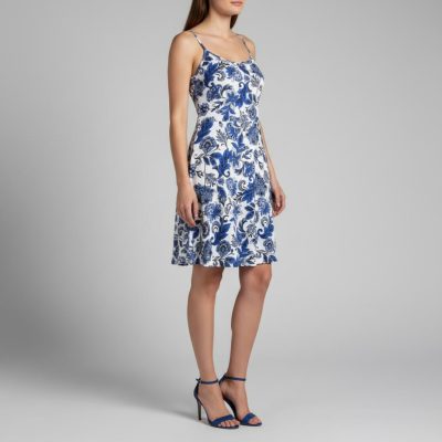 پیراهن زنانه کوتاه | مدل برگ و گل 9593