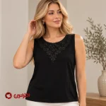 تاپ گیپور زنانه | مدل یقه گیپور | کد 1575 افراتین