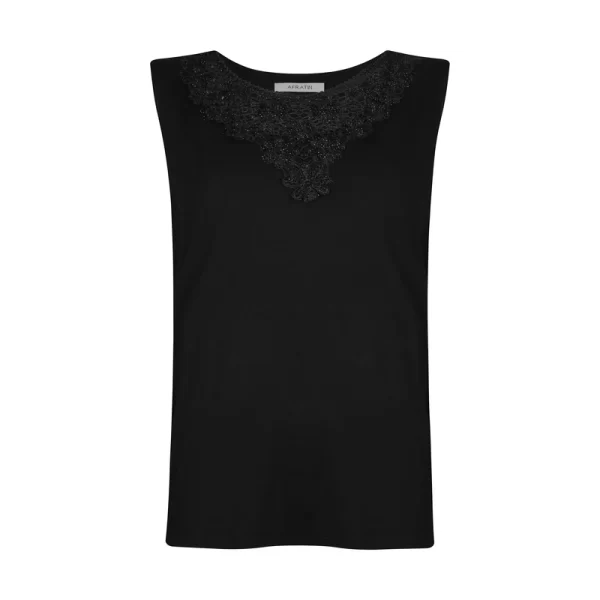 تاپ زنانه افراتین مدل یقه گیپور کد 1575