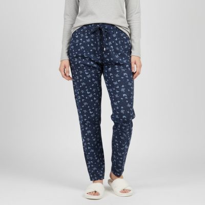 شلوار راحتی زنانه | مدل اسلش سرمه ای 5566