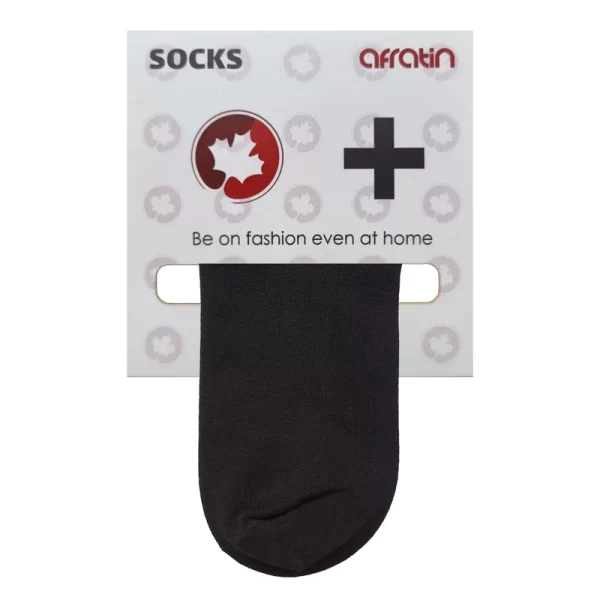 جوراب ساق کوتاه زنانه افراتین مدل ساده رنگ مشکی