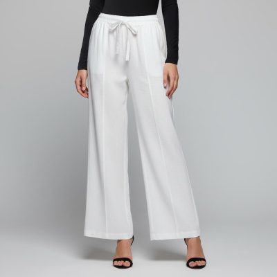 شلوار راسته زنانه | دم پا گشاد سفید 5564