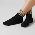 جوراب ساق بلند زنانه | طرح پلنگی