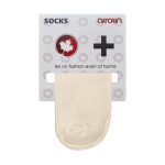 جوراب ساق کوتاه زنانه | رنگ کرم روشن - Image 2