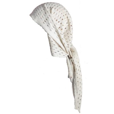 شال بافتنی مدل دورک | رنگ شیری