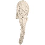 شال بافتنی دورک | رنگ کرم روشن