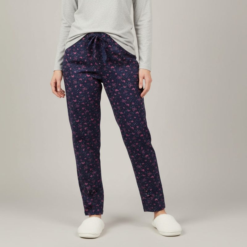 شلوار راحتی اسلش زنانه | مدل پروانه سرمه ای 5566