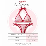 ست لباس زیر زنانه مدل گل کاربنی | کد 6616 - Image 5