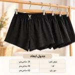 شلوارک پنبه‌ای زنانه پاپیونی مشکی - تصویر 4
