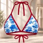 ست لباس زیر زنانه مدل گل کاربنی | کد 6616 - Image 3